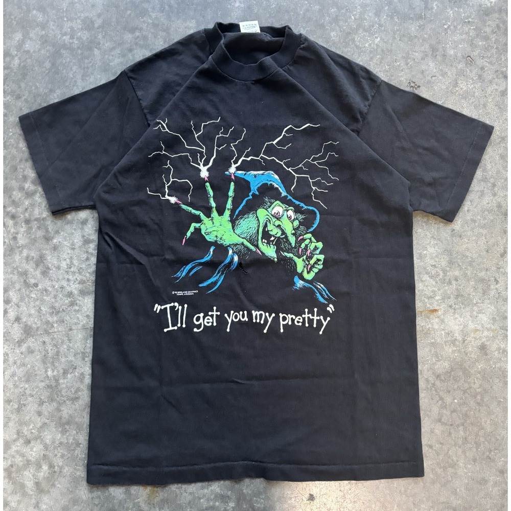 VTG 90s Wicked Witch "I'll Get You My Pretty" Wizard of Oz Parody Tee Size Large